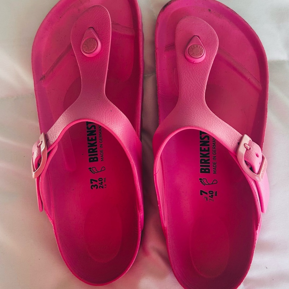 Birkenstock Vibrant Pink Thong Sandals